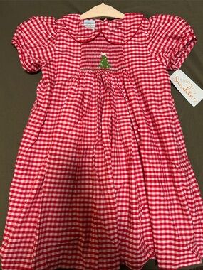 Christmas Tree Plaid short sleeve dress